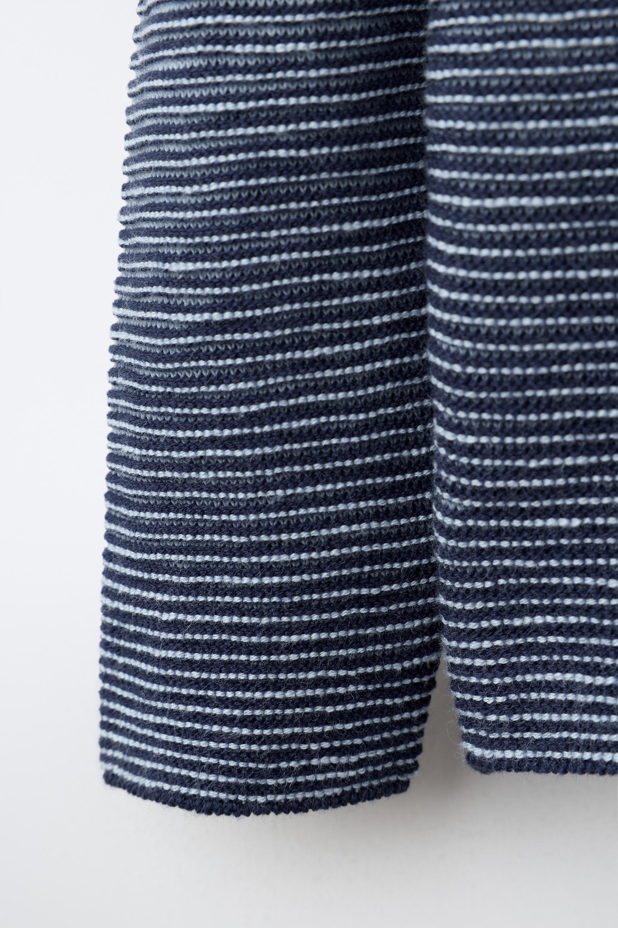 STRIPED WRAP KNIT JUMPER